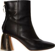 80mm Leather Ankle Boots 