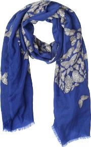 Butterfly Printed Cashmere Scarf 