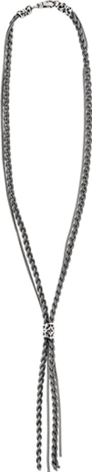 Braided Chain Sterling Silver Necklace 