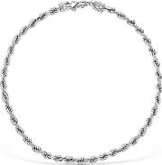 French Rope Sterling Silver Necklace 