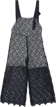 Lace Jumpsuit W Bow Detail 