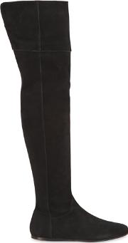 10mm Suede Over The Knee Boots 