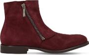 Zip Up Suede Ankle Boots 