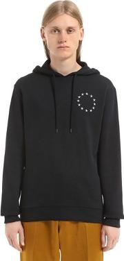 Europe Hooded Cotton Jersey Sweatshirt 