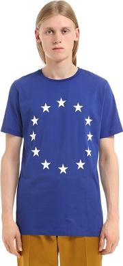 Europe Printed Cotton Jersey T Shirt 