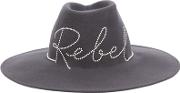 Harlowe Rebel Wool Felt Fedora Hat 