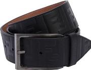 40mm Ff Signature Embossed Leather Belt 