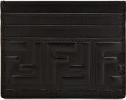 Ff Embossed Leather Card Holder 