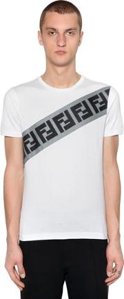 Ff Striped Cotton Jersey T Shirt 