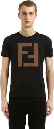 Maxi Ff Logo Cotton Jersey T Shirt 
