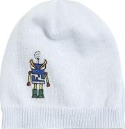 Monster Embroidered Cotton Knit Hat 