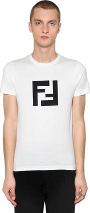 Slim Ff Rubberized Print Jersey T Shirt 