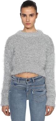 Tinsel Cropped Knit Sweater 