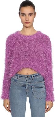 Tinsel Cropped Knit Sweater 