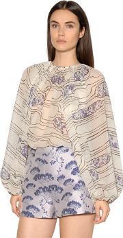 Printed Silk Georgette Shirt 