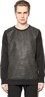 Tech Fabric & Cotton Blend Sweatshirt 