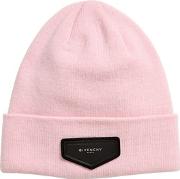 Knit Beanie Hat With Logo Detail 