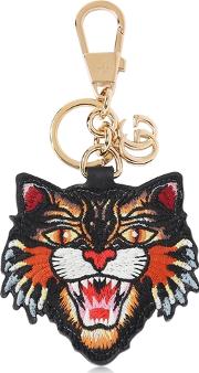Angry Cat Patch Keychain 