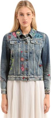 Embroidered Patches Cotton Denim Jacket 