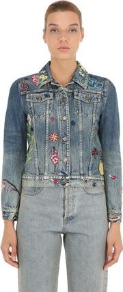 Embroidered Patches Cotton Denim Jacket 