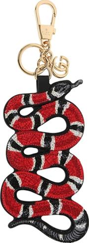 Embroidered Snake Gg Supreme Key Holder 