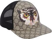 Gg Supreme Owl Print Baseball Cap 