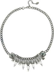 Chain Necklace W Swarovski Crystals 