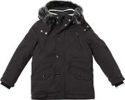Hooded Nylon & Fleece Ski Jacket 