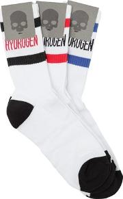 Hydrogen Cotton Blend Knit Socks 