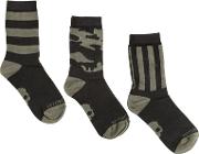 Set Of 3 Knitted Cotton Socks 