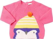 Penguin Intarsia Wool Knit Sweater 