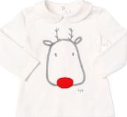 Reindeer Printed Cotton Jersey T Shirt 
