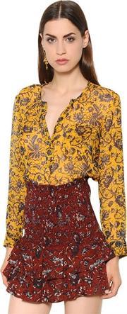 Printed Silk Crepon Shirt