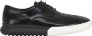 Brushed Leather Derby Lace Up Shoes 