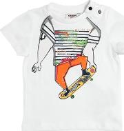 Skater Printed Cotton Jersey T Shirt 