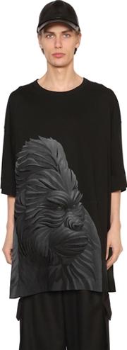 Gorilla Printed Cotton Jersey T Shirt 
