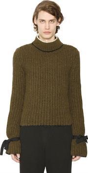 Alpaca & Wool Sweater With Elastic Ties 