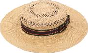 Michelle Straw Boater Hat 