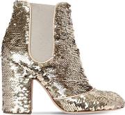 100mm Mila Sequined Ankle Boots 