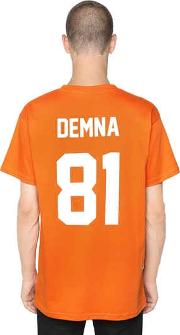 Demna Printed Cotton Jersey T Shirt 
