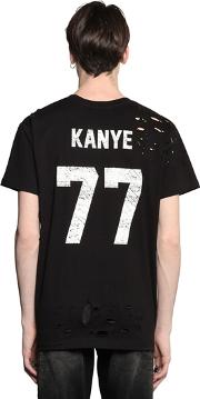 Kanye Printed Cotton Jersey T Shirt 