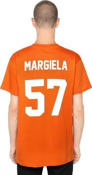 Margiela Printed Cotton Jersey T Shirt 