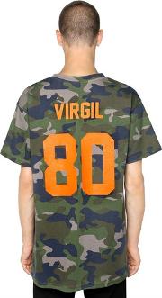 Virgil Camo Print Cotton Jersey T Shirt 