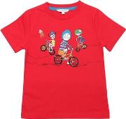 Bicycle Boys Print Cotton Jersey T Shirt 