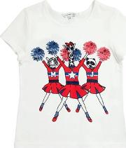 Cheerleaders Print Cotton Jersey T Shirt 