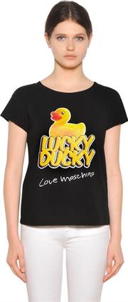 Lucky Ducky Cotton Jersey T Shirt 
