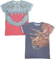 Set Of 2 Croc & Dino Jersey T Shirts 