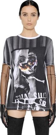 Doll Printed Cotton Jersey T Shirt 