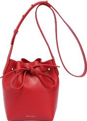 Mini Mini Saffiano Leather Bucket Bag 