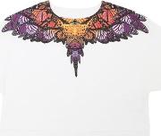 Butterfly Print Jersey Cropped T Shirt 
